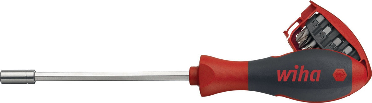 Wiha Magazinbithalter 3809 01-01 9-tlg. Schlitz/PH/PZD/TORX mit SoftFinish®-Griff