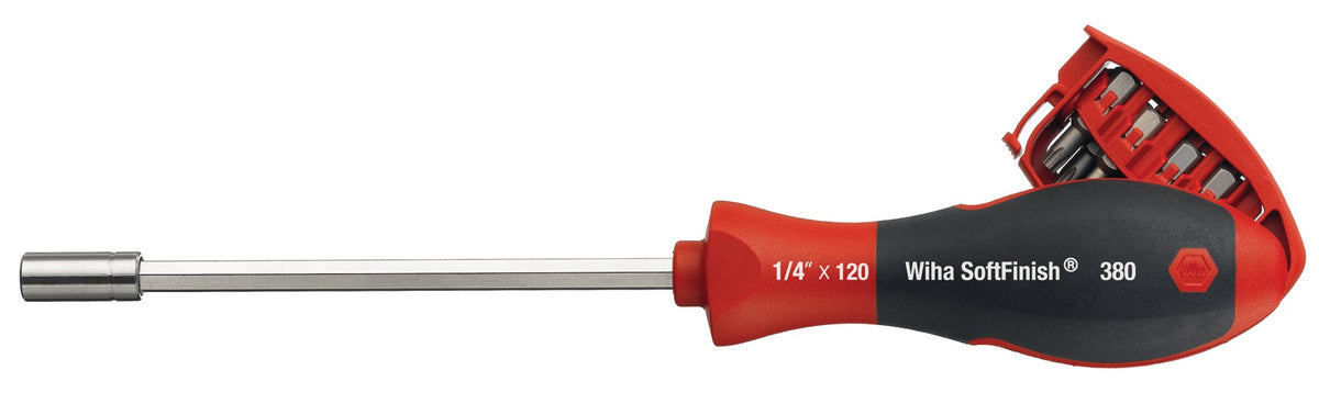 Wiha Magazinbithalter 3809 01-01 9-tlg. Schlitz/PH/PZD/TORX mit SoftFinish®-Griff