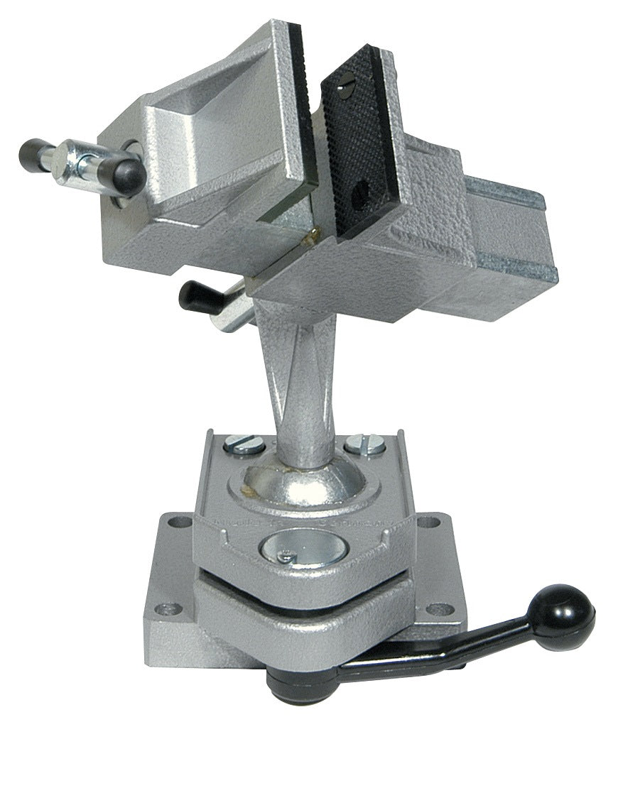 UNISPANN Feinmechanikerschraubstock mit Kugelgelenk, 360° drehbar, 70 mm Spannweite, Klemmbügel