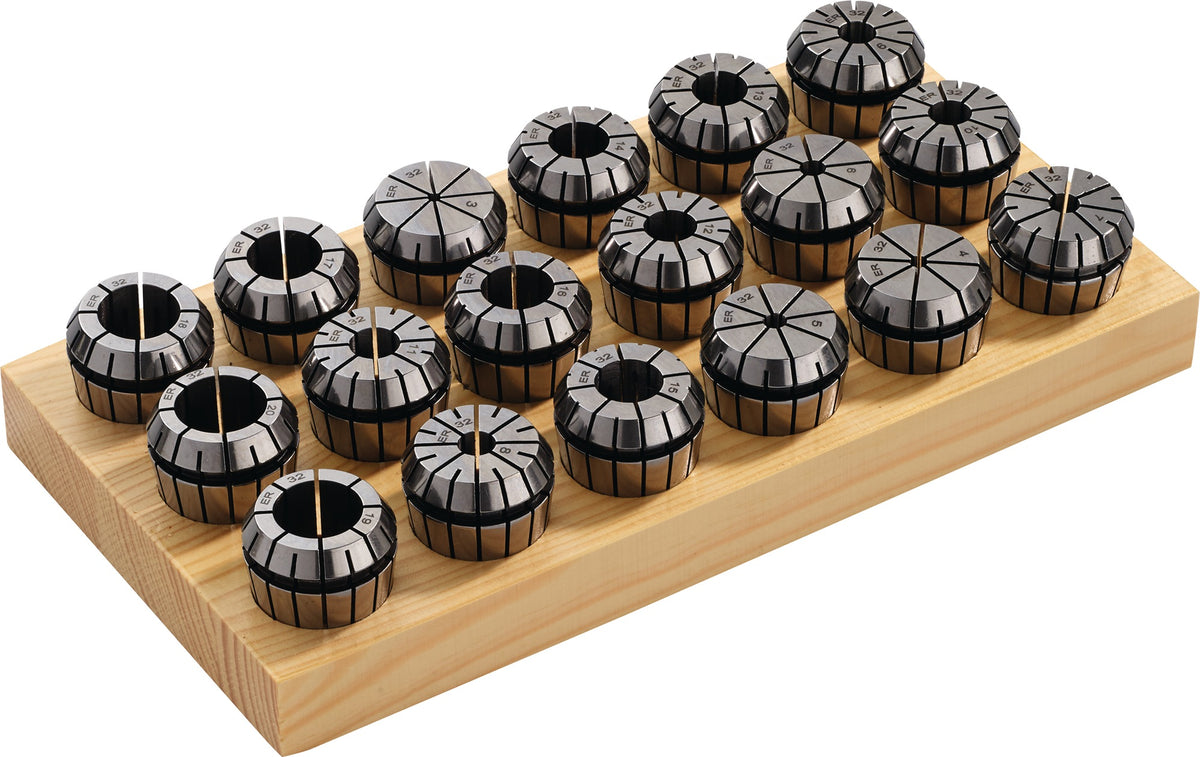 PROMAT Spannzangensatz ER 16 (426 E) 10-teilig, Spann-Ø 1-10 mm, im Holzsockel