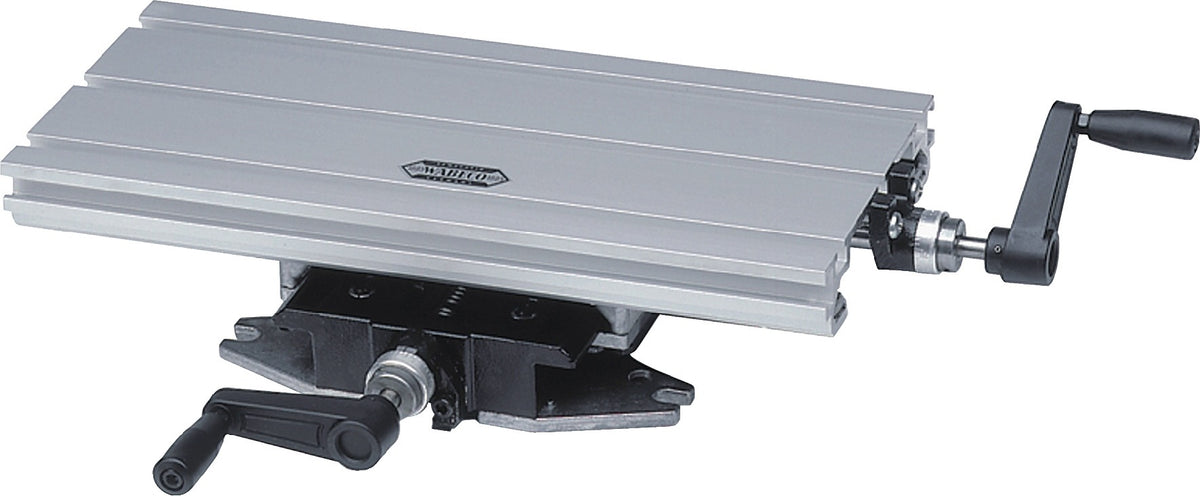 WABECO Kreuzsupport K400 – Arbeitsplatte 400 x 180 mm, Verfahrweg 320/100 mm für präzise Bohr- und Fräsarbeiten