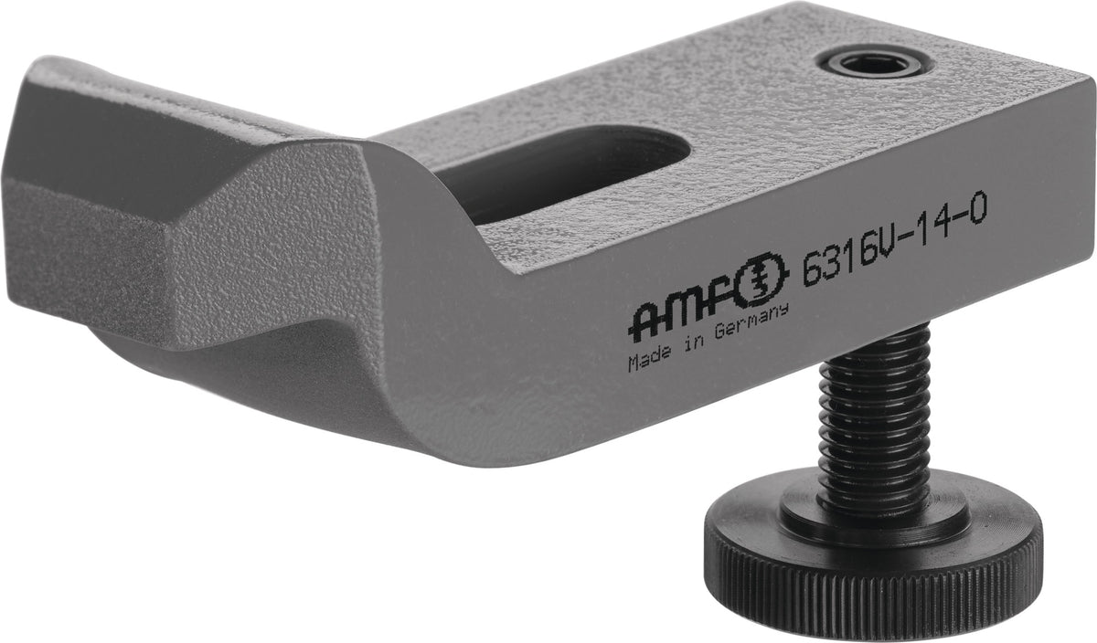 AMF Spanneisen Nr. 6316V für T-Nut 10 mm, Länge 100 mm, gekröpft