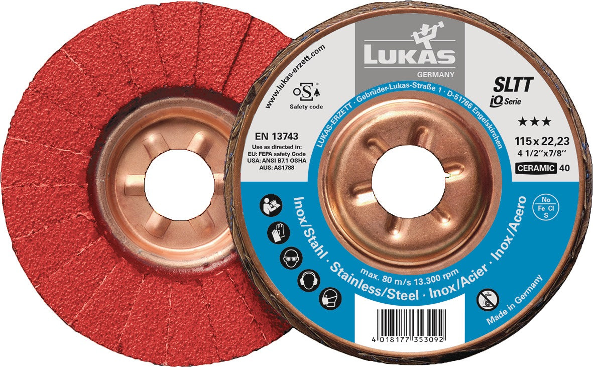 LUKAS Fächerscheibe SLTT Ceramic Ø125mm K40 INOX/Stahl