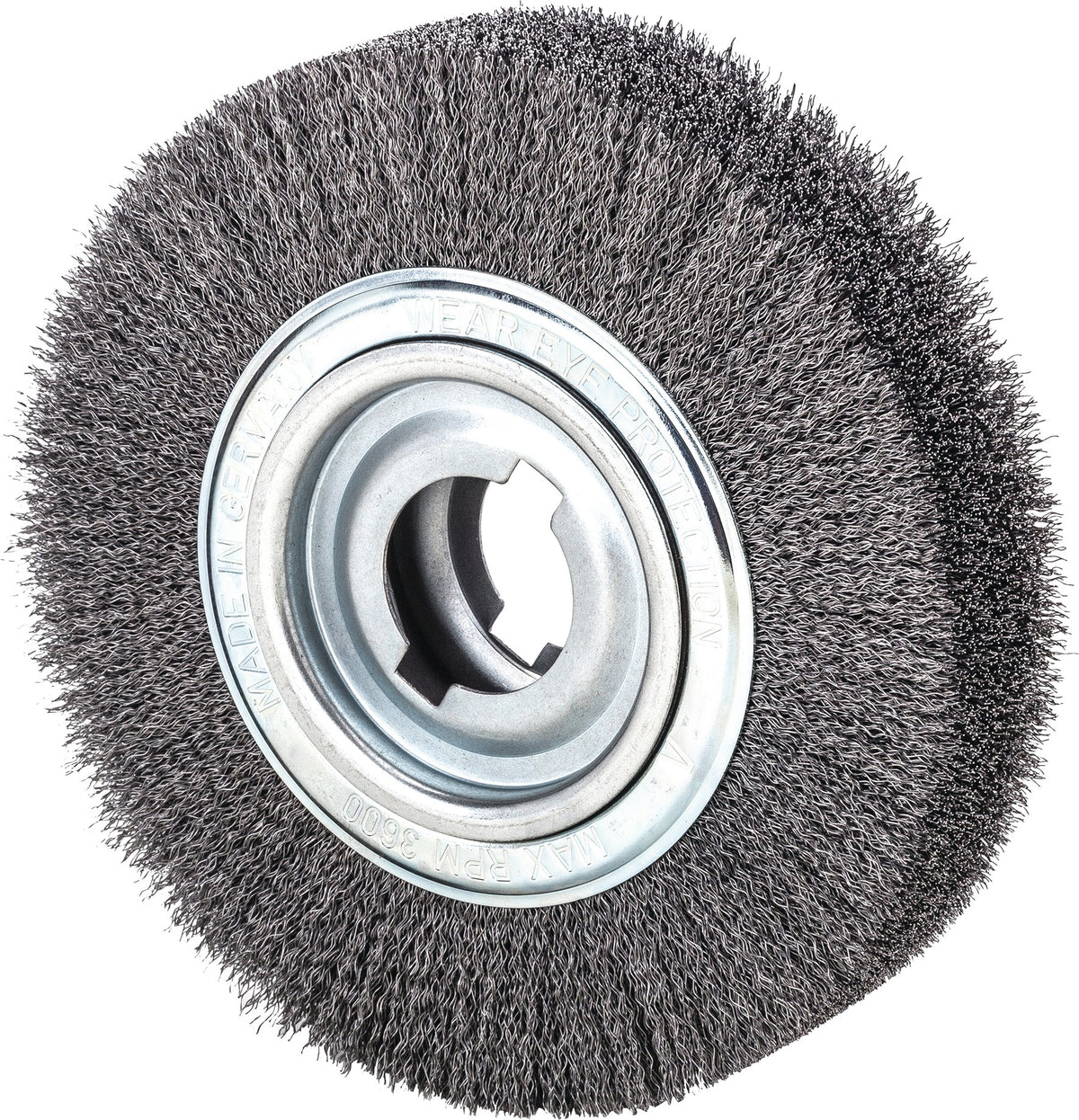 LESSMANN Rundbürste 250 mm, Drahtstärke 0,35 mm, Stahl, 3600 min-¹, für Tischentgratmaschinen
