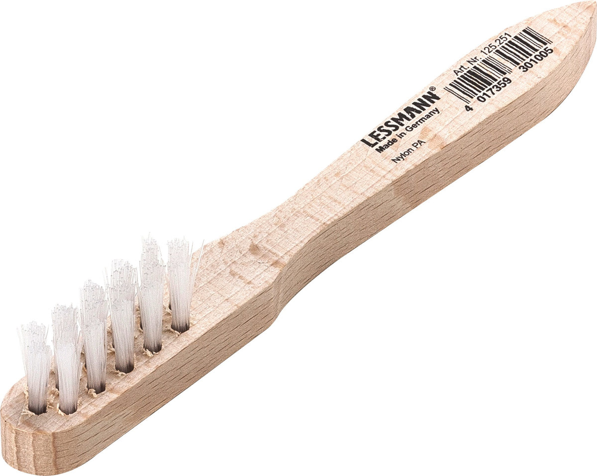 LESSMANN Zündkerzenbürste 150 mm, 3-reihig, VA-Stahldraht gewellt 0,15 mm