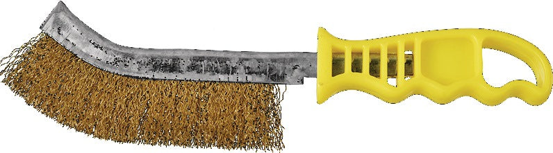 PROMAT Drahtbürste 265 mm, 1-reihig, 0,3 mm gewellter Draht, Kunststoffgriff