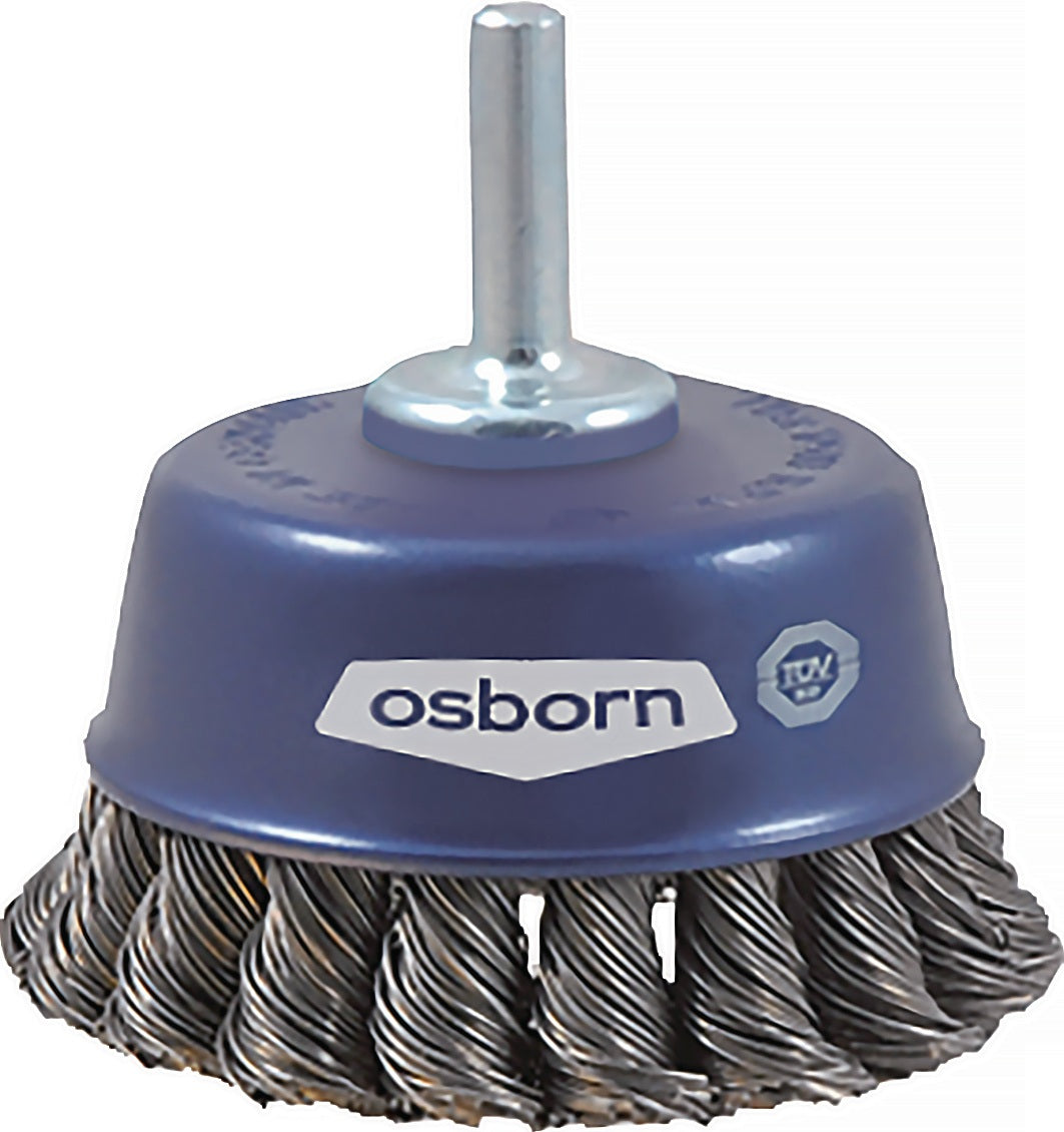 OSBORN Topfbürste Ø 65 mm Drahtstärke 0,5 mm Stahl 6000 min-¹ gezopft