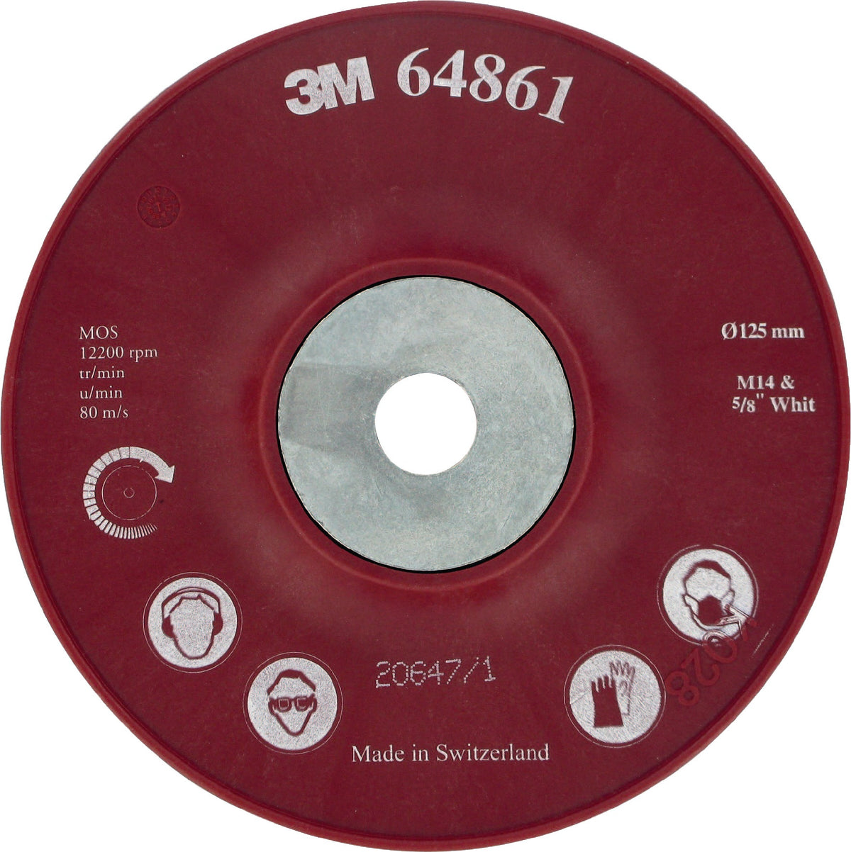 3M Stützteller Cubitron™ II D.115mm M14 gerippt – Doppelter Abtrag für Fiberscheiben