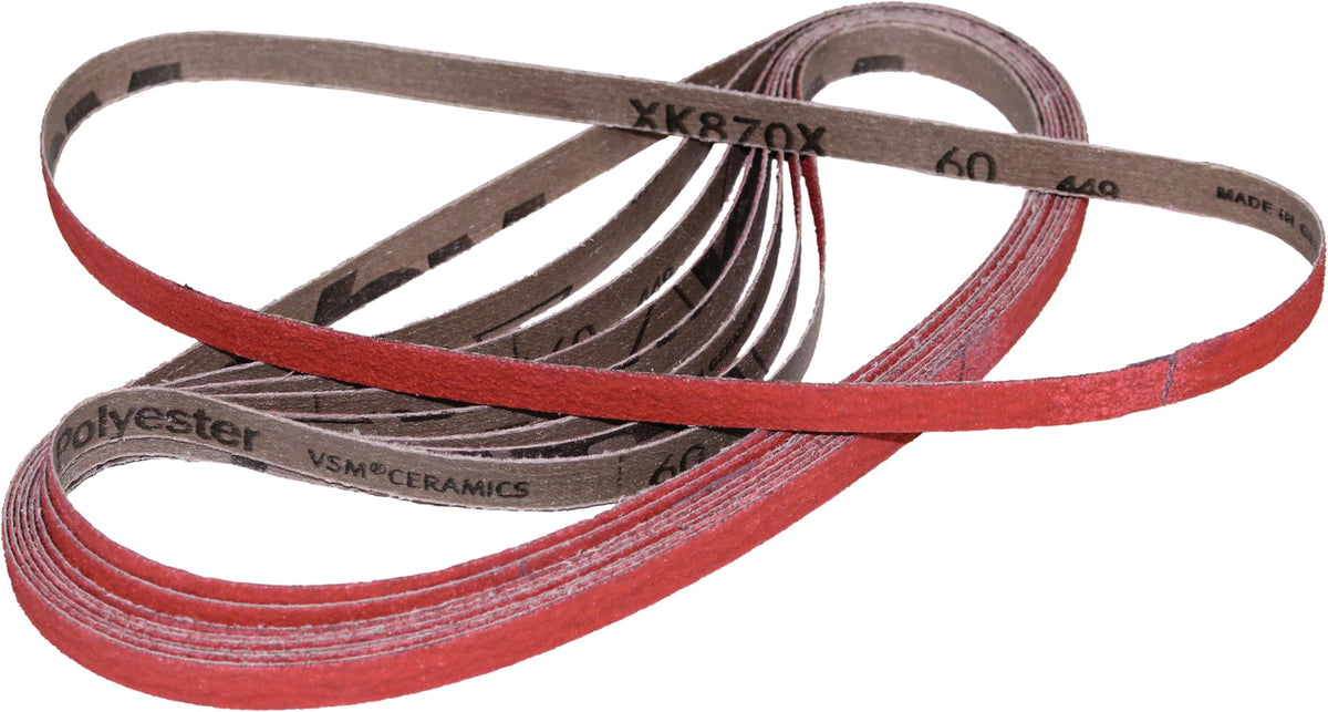 VSM Schleifband XK870F 760x40 mm Körnung 60 Keramikkorn für Stahl Titan NE – 20 Stück