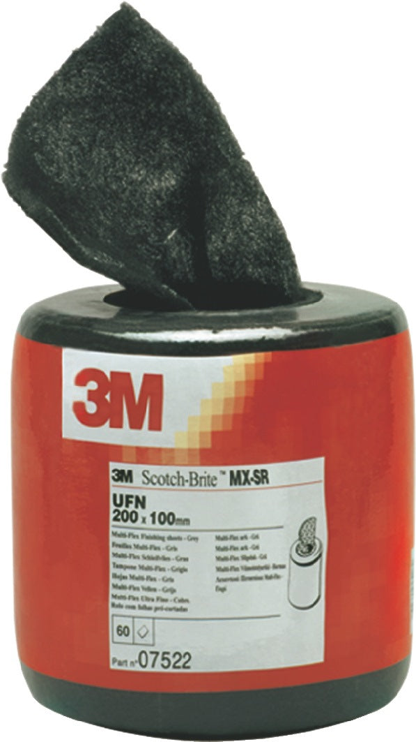 3M Schleifvliesrolle MX-SR 100 mm x 6 m very fine violett – Flexibles Universalvlies zum Mattieren und Reinigen