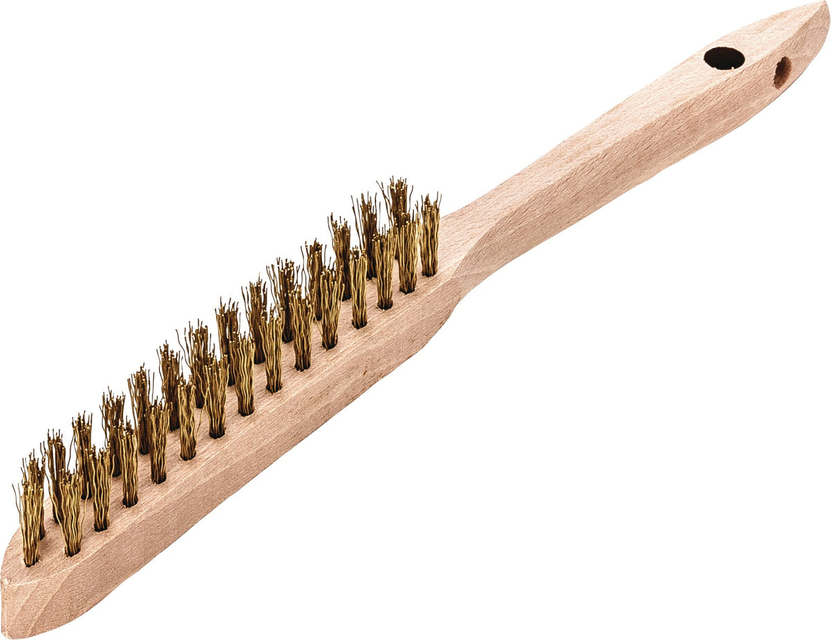 LESSMANN Handbürste 290 mm Messingdraht 0,35 mm – 2-reihig