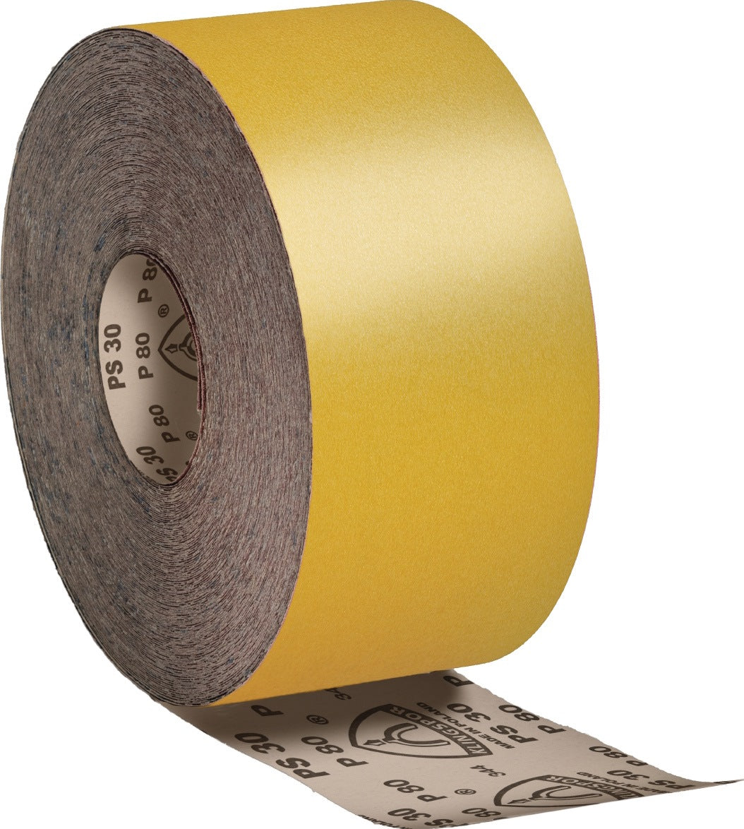 KLINGSPOR Schleifpapierrolle PS 30 D 115 mm K60 Korund für Lack, Farbe und Spachtel