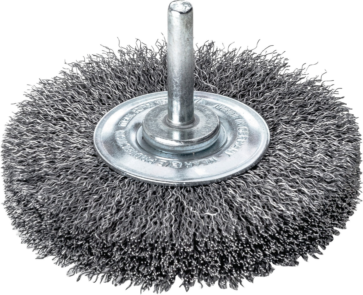 LESSMANN Rundbürste Ø 30 mm, Drahtstärke 0,2 mm, Schaft-Ø 6 mm, für Stahl und Holz