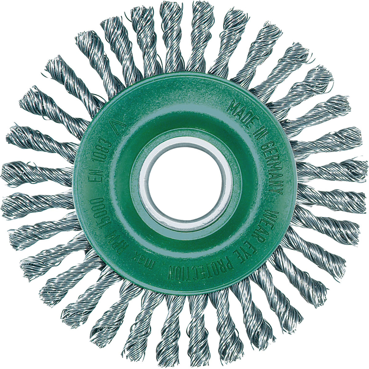 LESSMANN Rundbürste Ø115 mm gezopfter Draht 0,5 mm für Pipeline & Schweißnaht