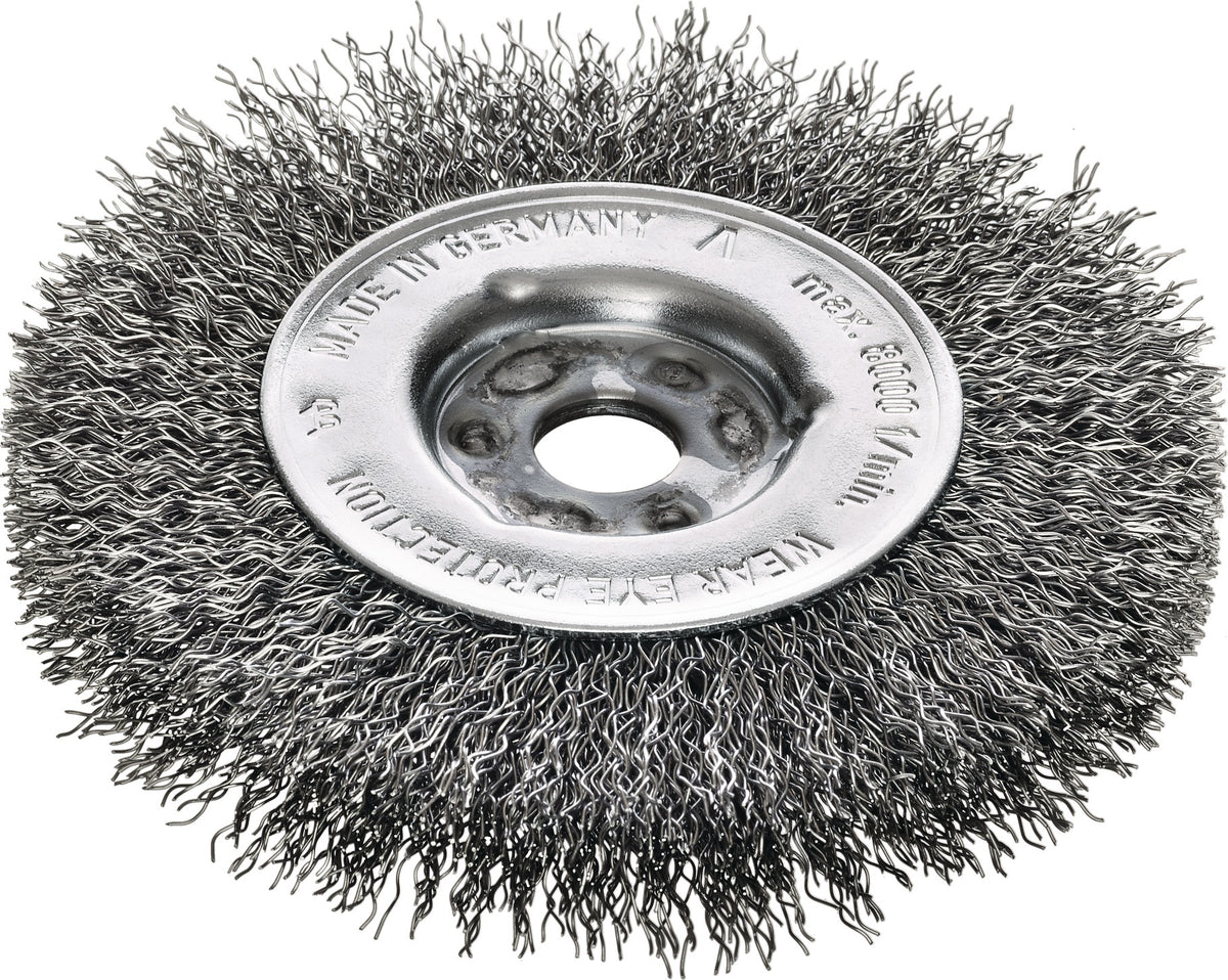 LESSMANN Rundbürste RBE 21 mm Stahldraht gewellt 0,30 mm – 5 Stück