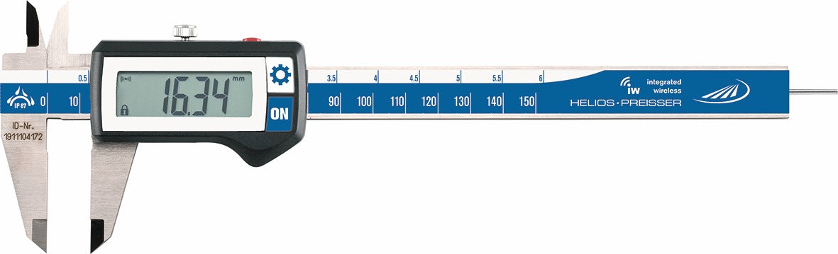 HELIOS PREISSER Messschieber DIN 862 DIGI-MET IP67 150 mm mit Funkübertragung