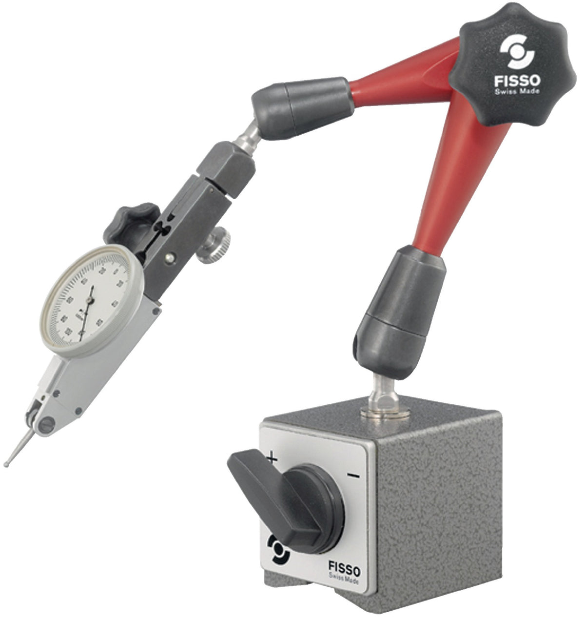 Magnetmessstativ STRATO-LINE FISSO von HITEC – 130 mm Radius, 220 mm Höhe, 300 N Haftkraft