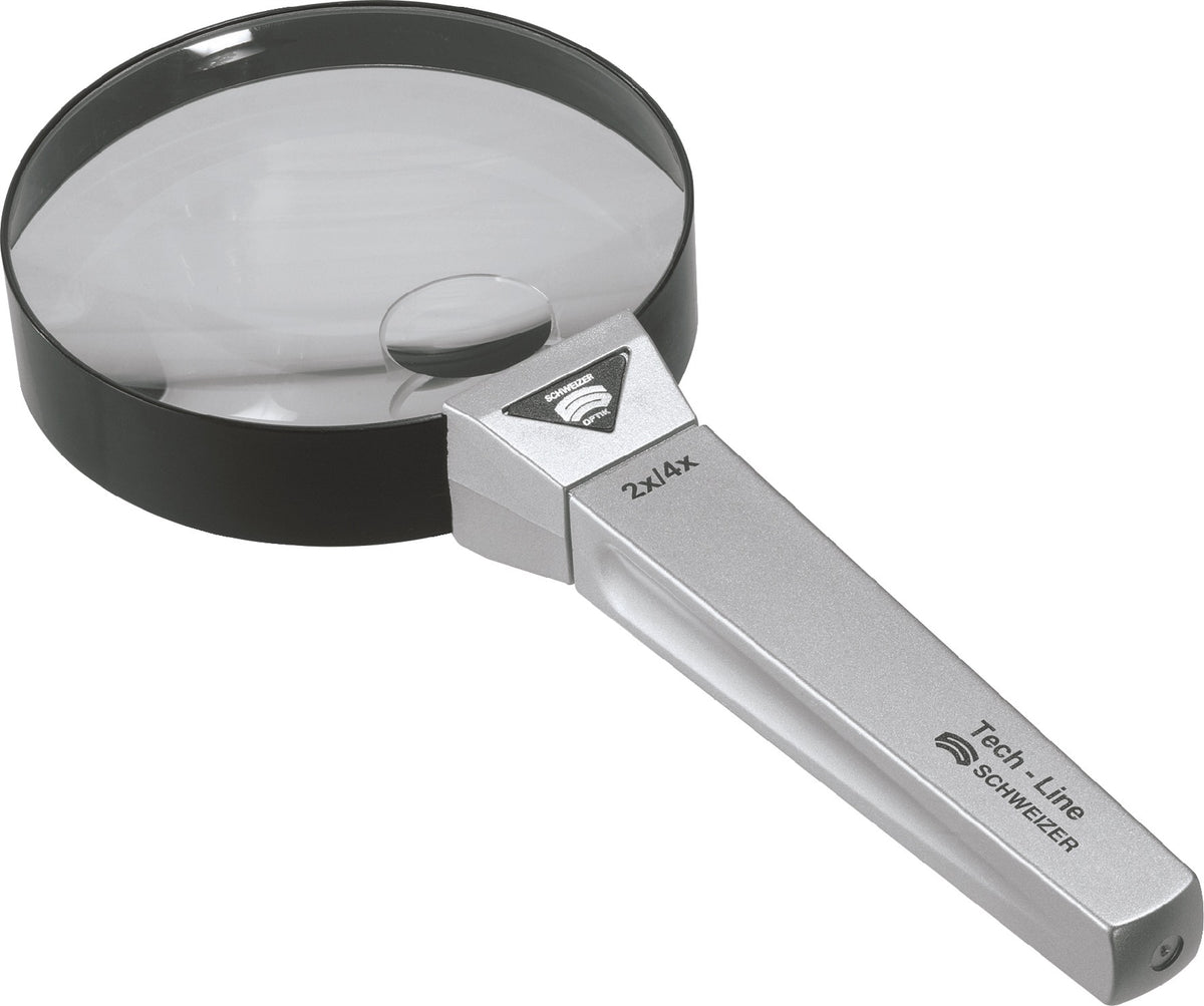 Handlupe Tech-Line von SCHWEIZER – 8-fache Vergrößerung, 28 mm Linse, Metallgriff
