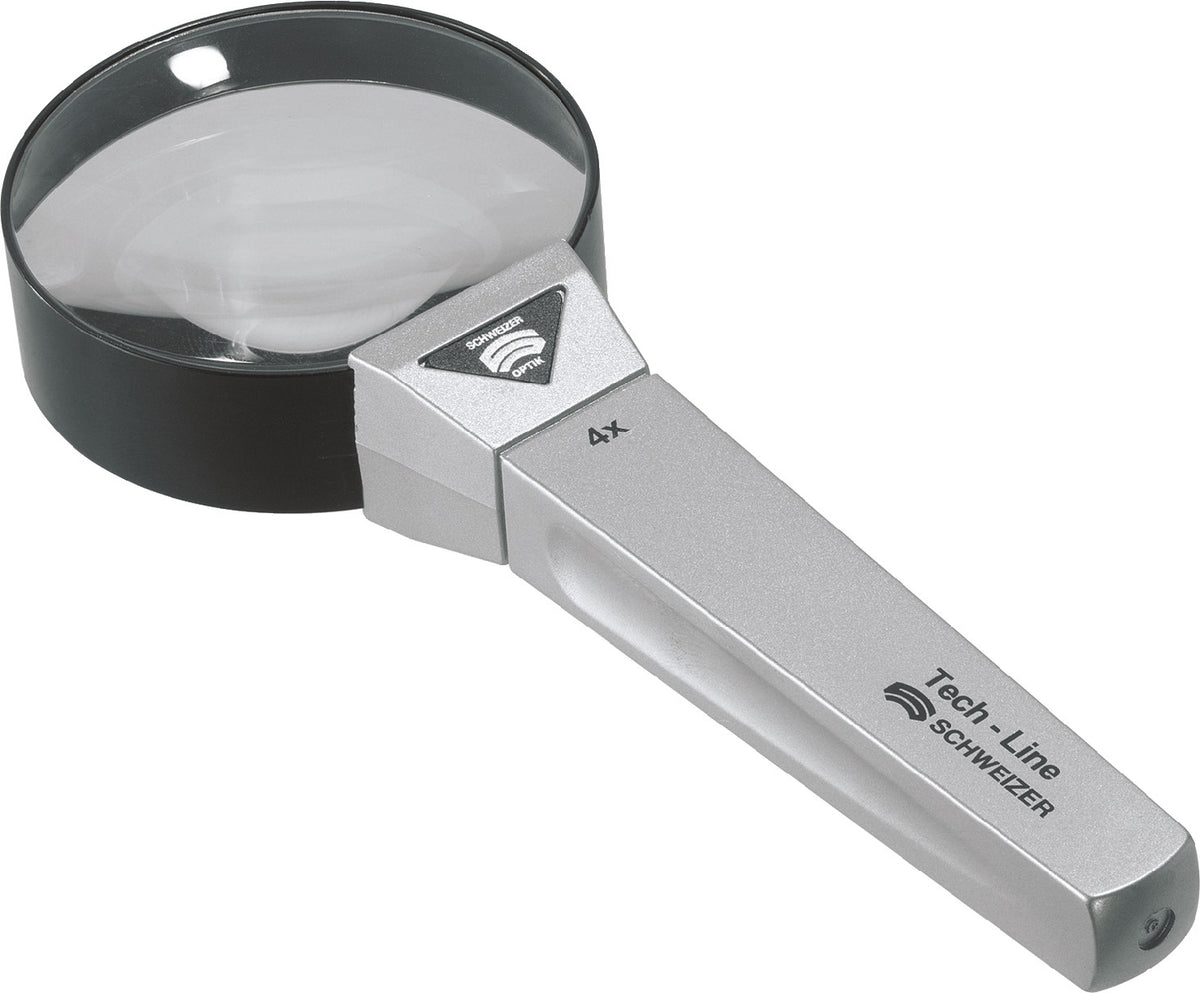 Handlupe Tech-Line von SCHWEIZER – 8-fache Vergrößerung, 28 mm Linse, Metallgriff