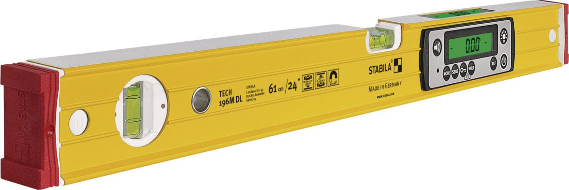 STABILA Elektronikwasserwaage TECH 196M DL 61 cm Aluminium gelb ± 0,5 mm/m
