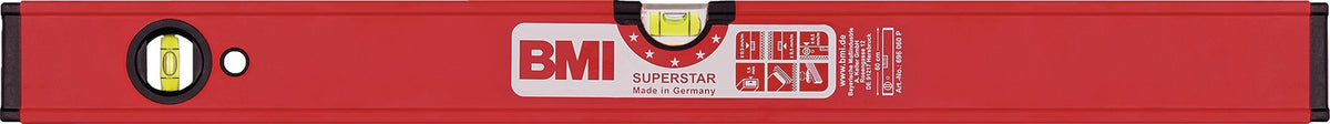 BMI Wasserwaage SUPERSTAR 40 cm Aluminium rot ± 0,5 mm/m