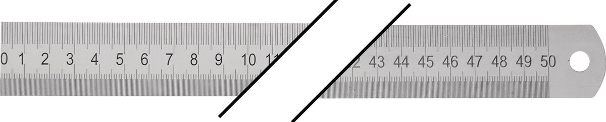 PROMAT Stahlmaßstab 500 mm rostfreier Stahl biegsam Teilung A mm/mm