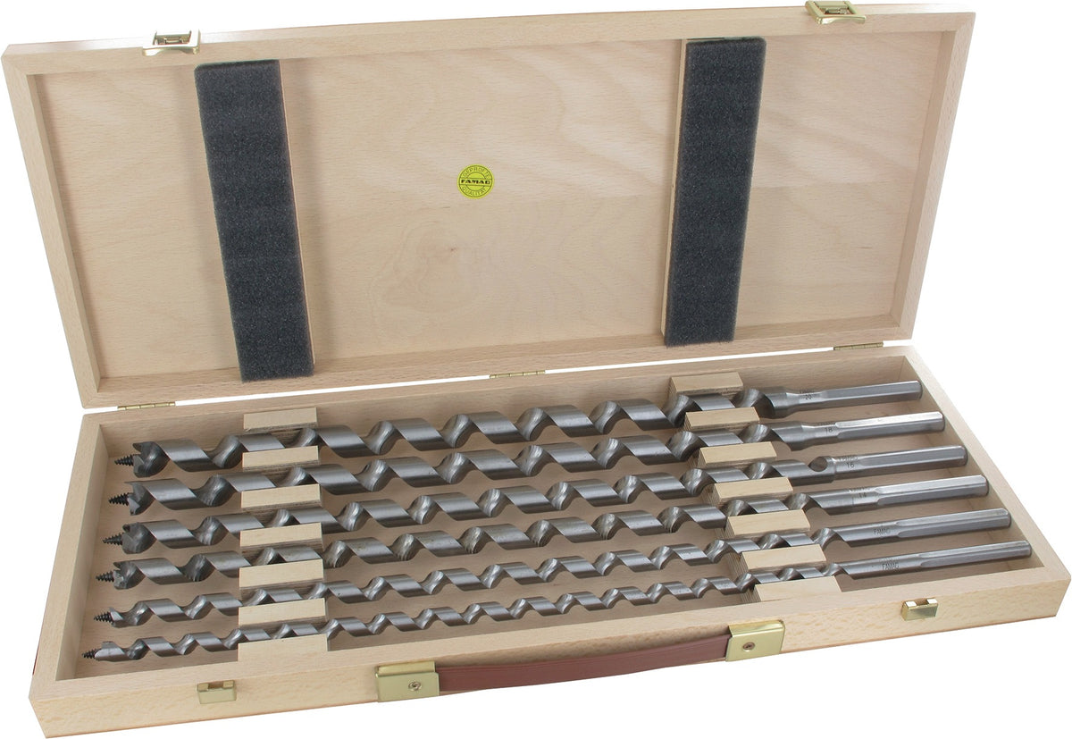 FAMAG Schlangenbohrersatz 8-teilig Ø 6-20 mm, 6-kant Schaft, Nutzlänge 160 mm