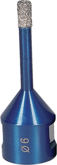PROMAT Diamant-Fliesenbohrer PRO M14 Ø 6 mm, Länge 60,5 mm, 1-teilig – für Fliesen, Feinsteinzeug, Granit