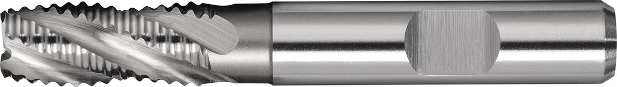 PROMAT Schaftfräser DIN 844 Typ NR Ø25 mm HSS-Co5 TiCN – 4 Schneiden, kurze Bauform
