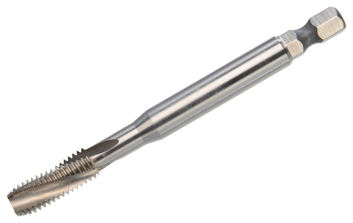 VÖLKEL Maschinengewindebohrer-Bit HSSE M3 x 0,50 mm mit 6,3 mm Sechskantschaft