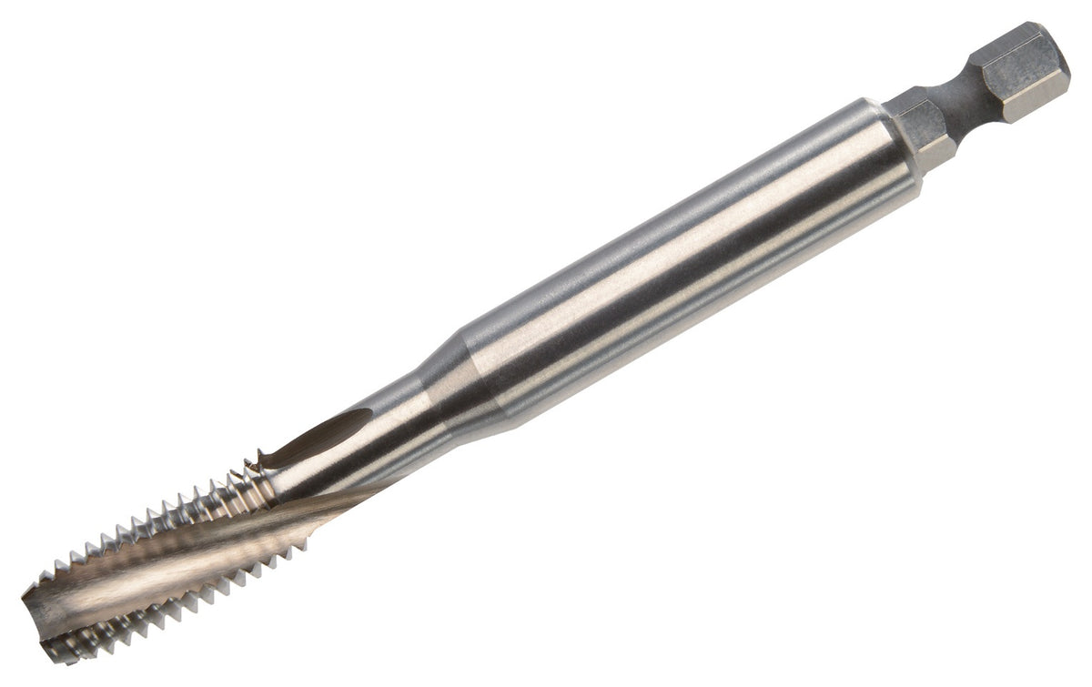 VÖLKEL Maschinengewindebohrer-Bit HSSE M3 x 0,50 mm mit 6,3 mm Sechskantschaft