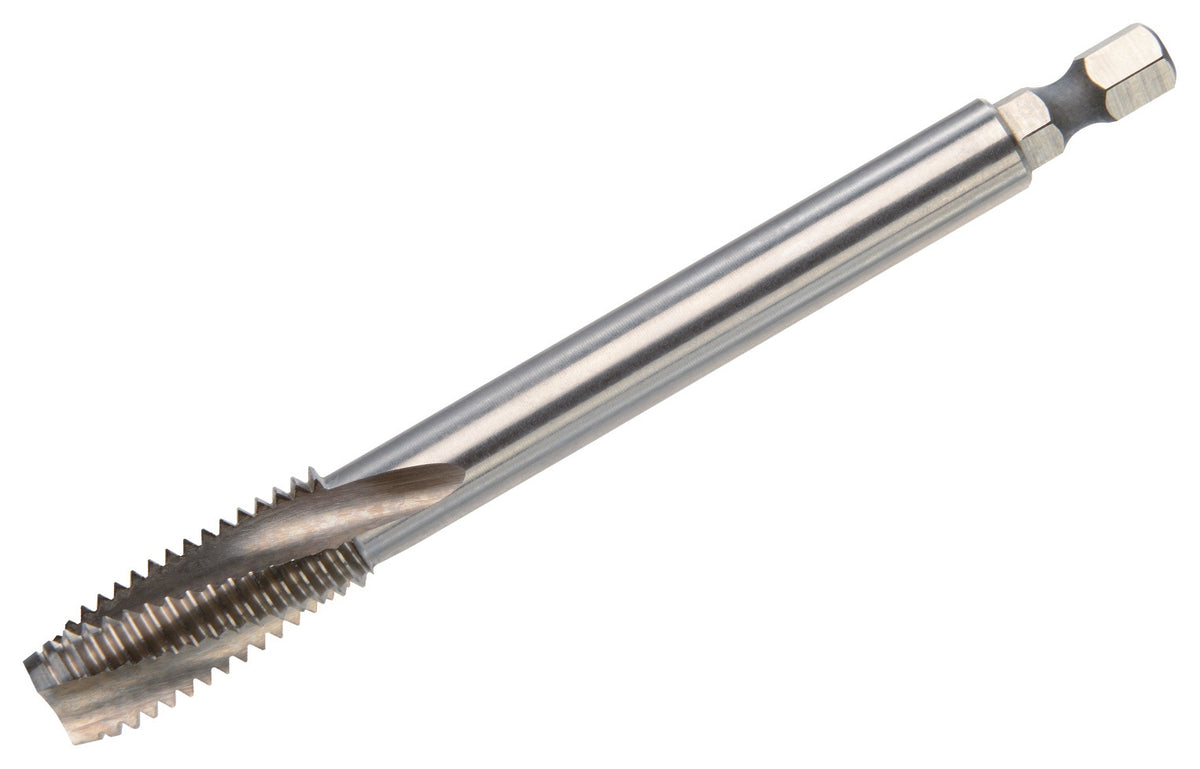 VÖLKEL Maschinengewindebohrer-Bit HSSE M3 x 0,50 mm mit 6,3 mm Sechskantschaft