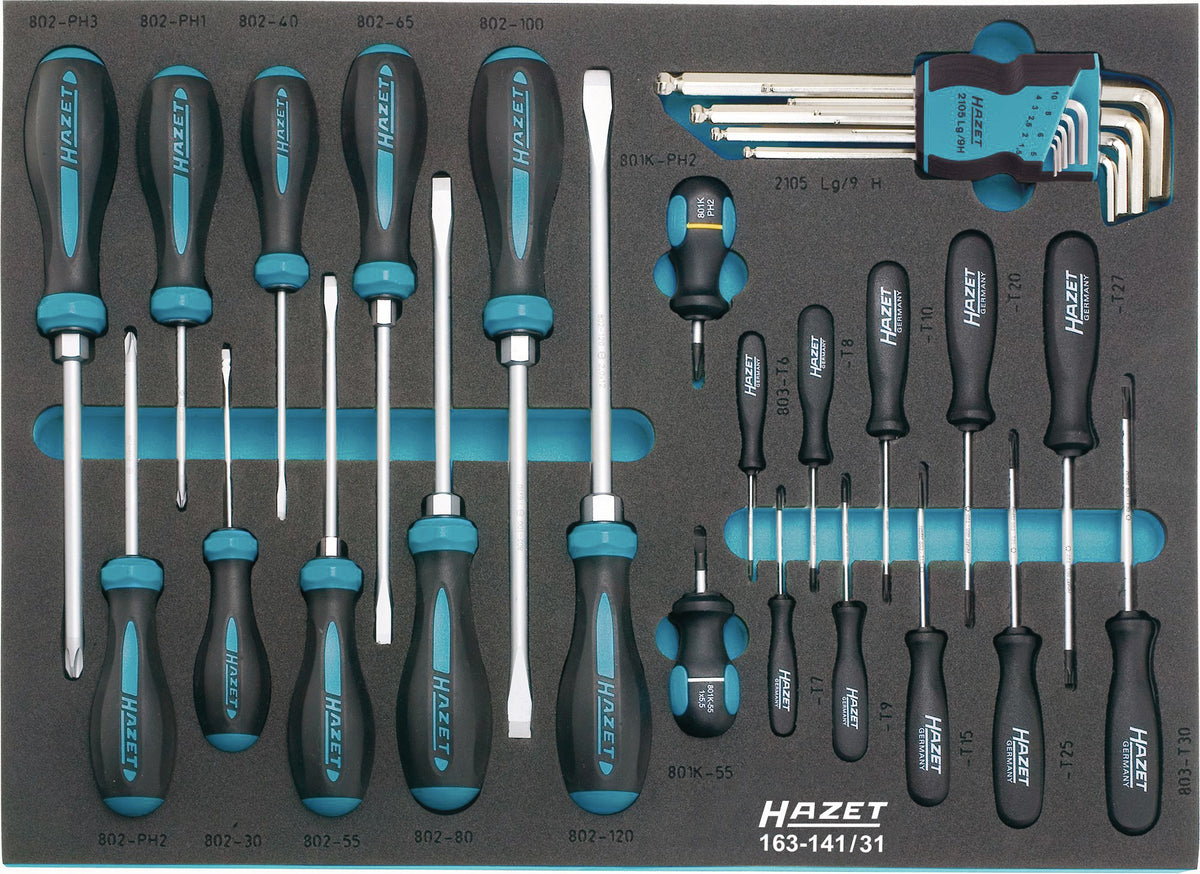HAZET Werkzeugwagen 179N-7/220 – 7 Schubladen, 220-teilig, 540 kg, Stahlblech blau