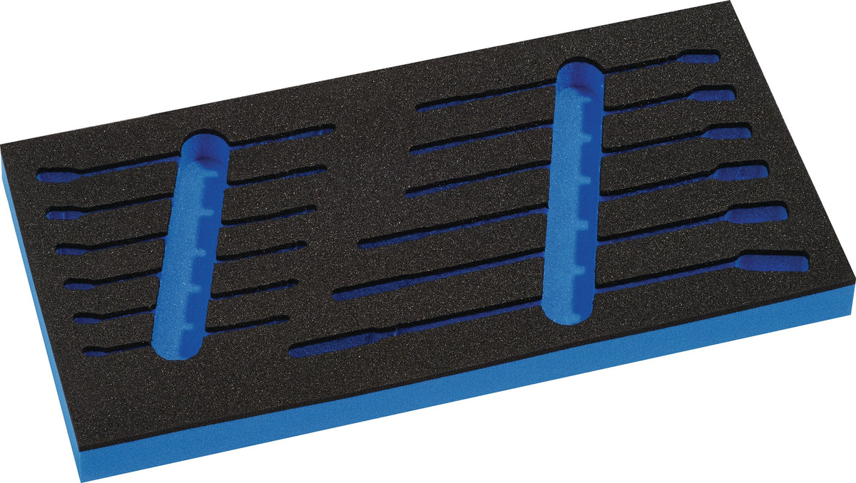 PROMAT Werkzeugmodul Leereinlage 1/3-Modul für Ringmaulschlüssel SW 6-22 mm, 12-teilig