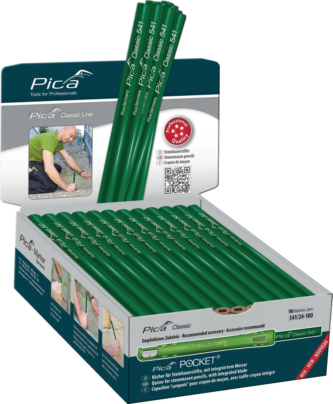 PICA Steinhauerstift Classic 541 10H ungespitzt 24 cm