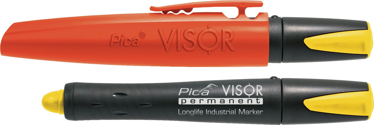 PICA Industriemarker Visor Permanent Weiß – Wasserfester Marker für alle Oberflächen