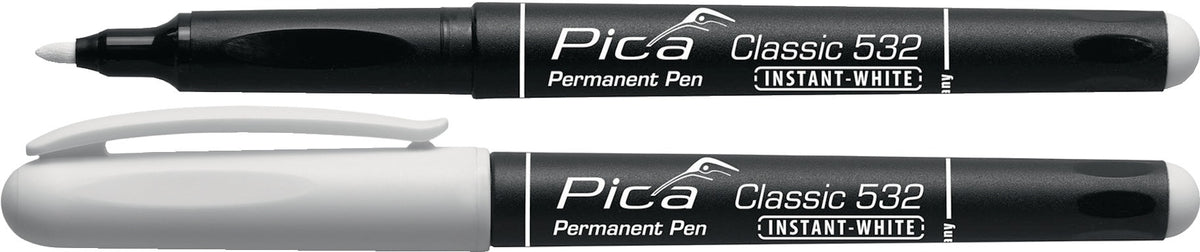 PICA Permanentmarker INSTANT WHITE weiß, Strichbreite 1-4 mm