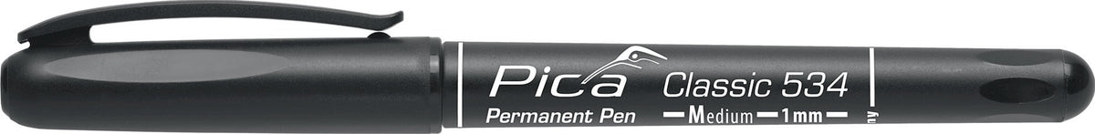 PICA Permanentmarker CLASSIC schwarz 0,7 mm Rundspitze – 10 Stück