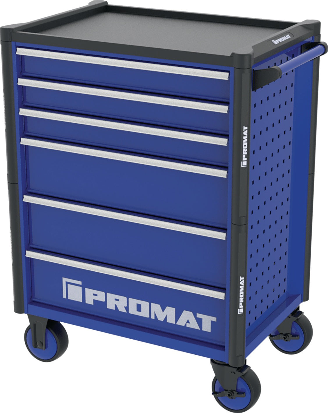PROMAT Werkzeugwagen TREND 2.0 mit 6 Schubladen, 300 kg, Stahlblech – B745xT475xH950 mm