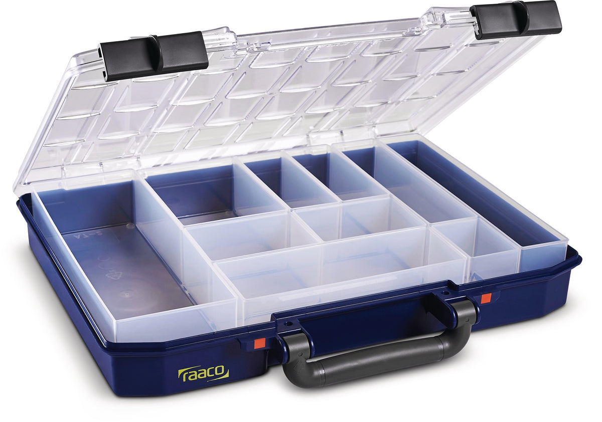 RAACO Sortimentskasten Carry Lite 415x330x80 mm mit 15 Fächern in Blau