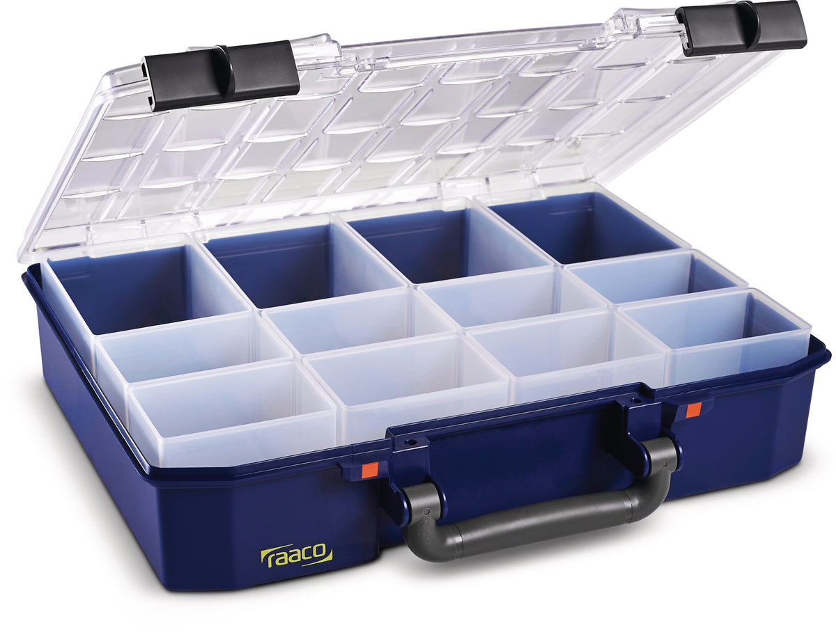 RAACO Sortimentskasten Carry Lite 415x330x80 mm mit 15 Fächern in Blau