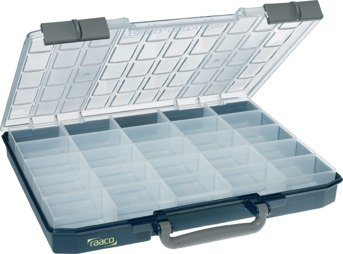 RAACO Sortimentskasten Carry Lite 415x330x80 mm mit 15 Fächern in Blau