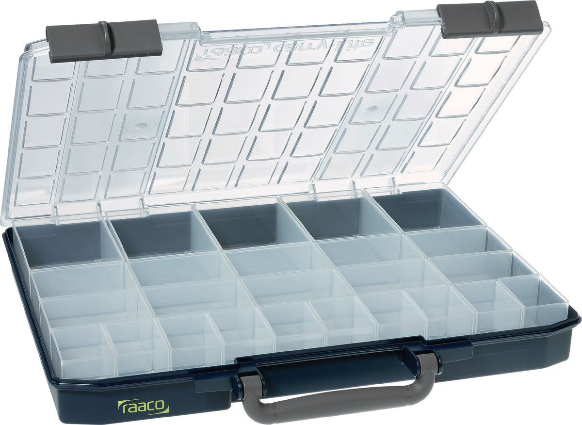 RAACO Sortimentskasten Carry Lite 415x330x80 mm mit 15 Fächern in Blau