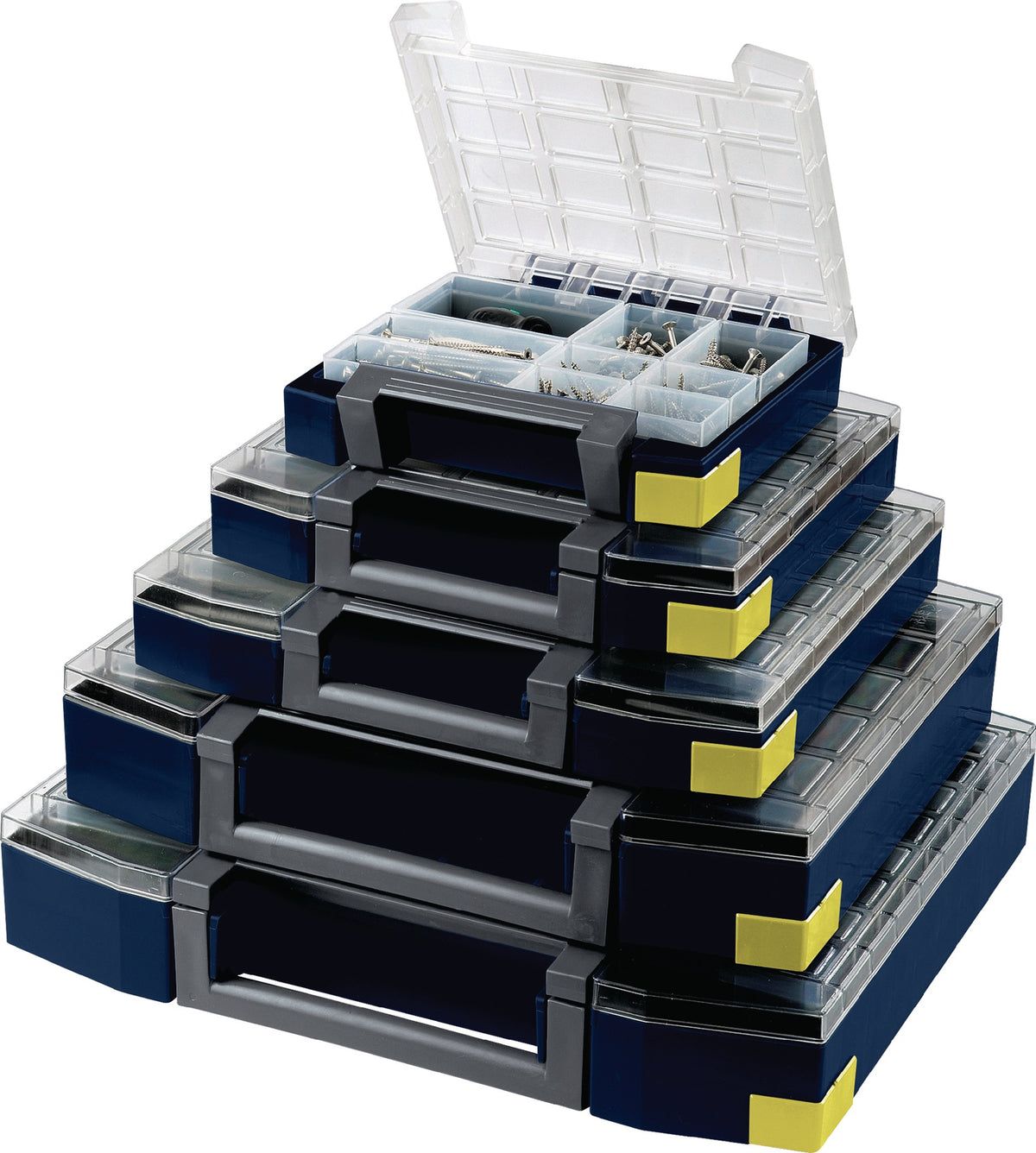 RAACO Sortimentskoffer boxxser 241x225x55 mm mit 9 Fächern und Profilraster