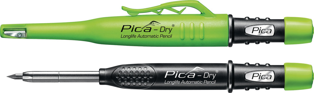 PICA Bau-/Tieflochmarker Pica-Dry graphit mit Graphit-Mine – Markiert auf fast allen Oberflächen