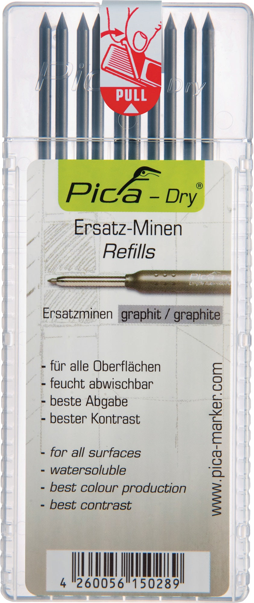 Pica-Dry Minenset 10x weiß wasserstrahlfest – Ersatzminen für Pica-Marker