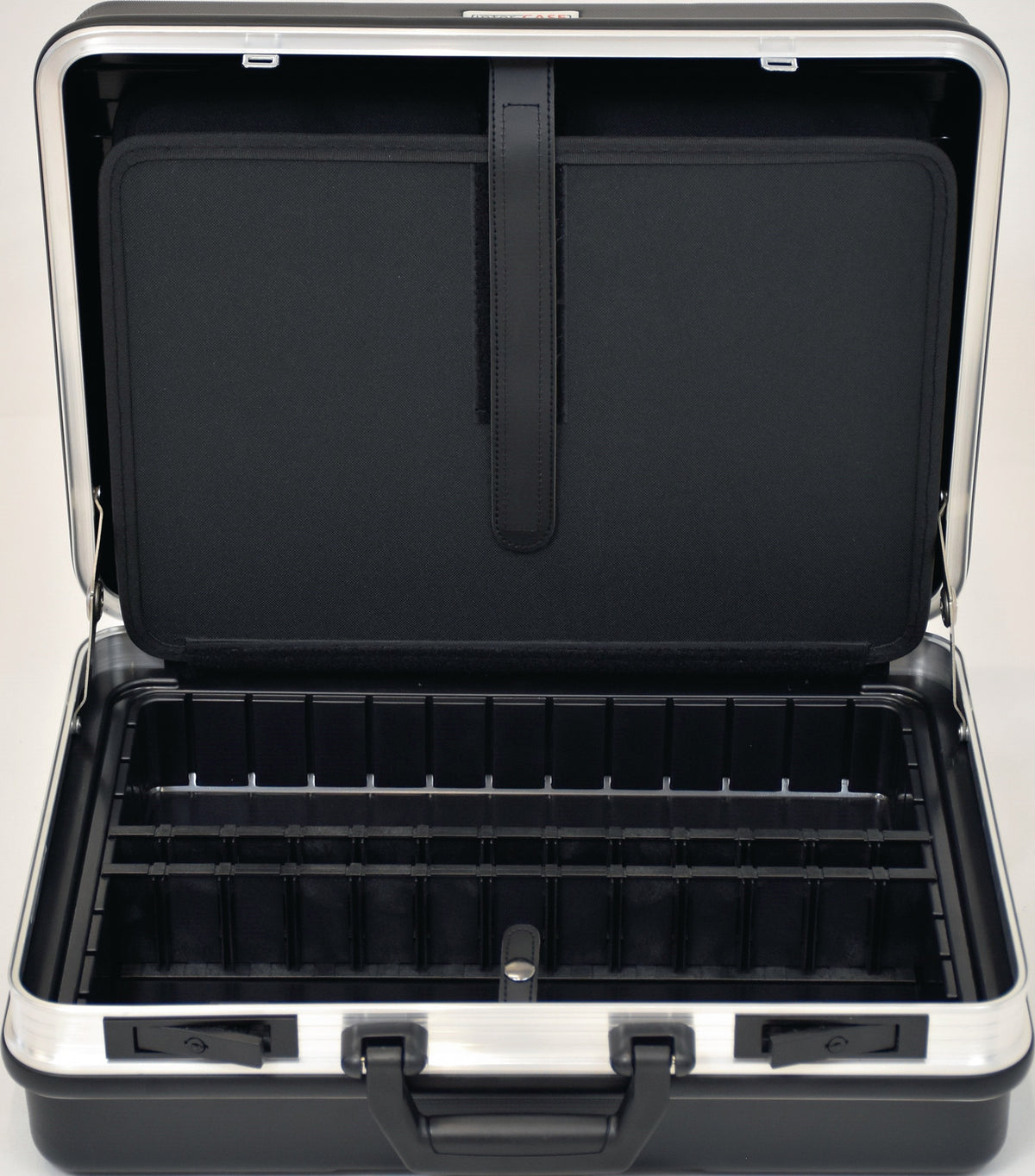 PROMAT Schalenkoffer 24,5 l ABS-Kunststoff mit Alu-Rahmen und Werkzeugtaschen