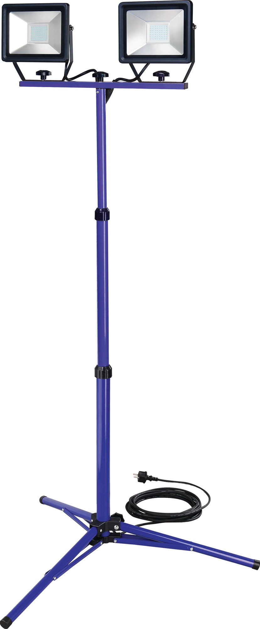 PROMAT LED-Strahler 2x50W mit Stativ, 2x3660 lm, IP65, 7,5m H07RN-F Kabel, 120° Abstrahlwinkel