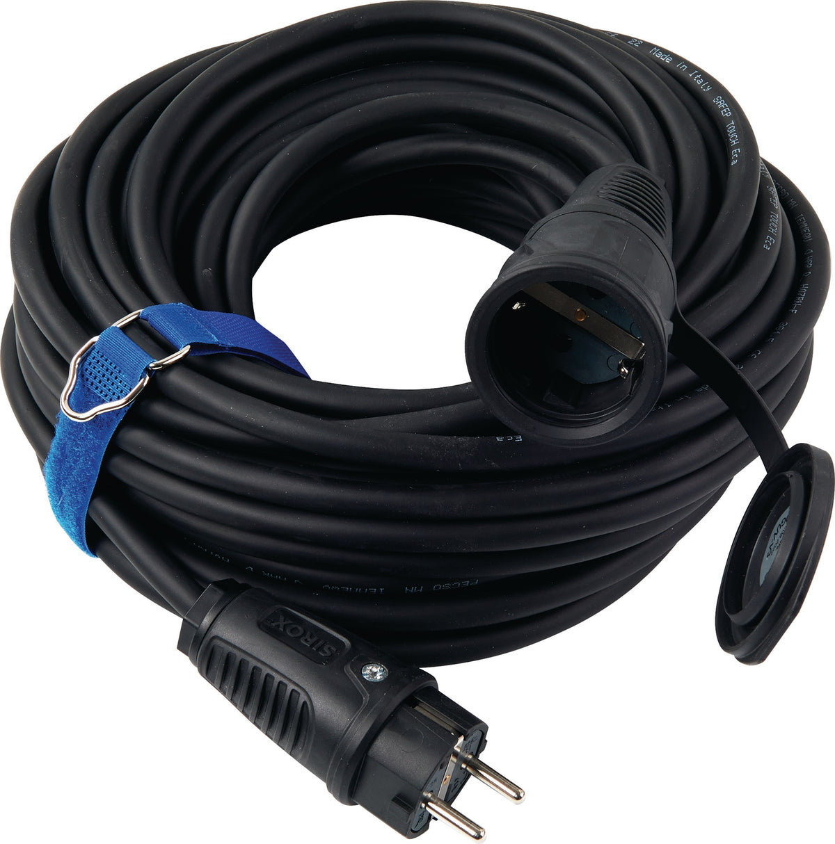 JÄGER DIREKT Schutzkontaktverlängerung 16A 250V 3x1,5mm² 20m H07RN-F schwarz IP44