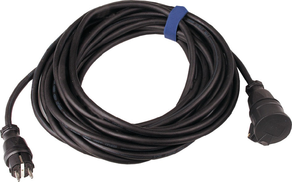 JÄGER DIREKT Schutzkontaktverlängerung 16A 250V 3x1,5mm² 20m H07RN-F schwarz IP44
